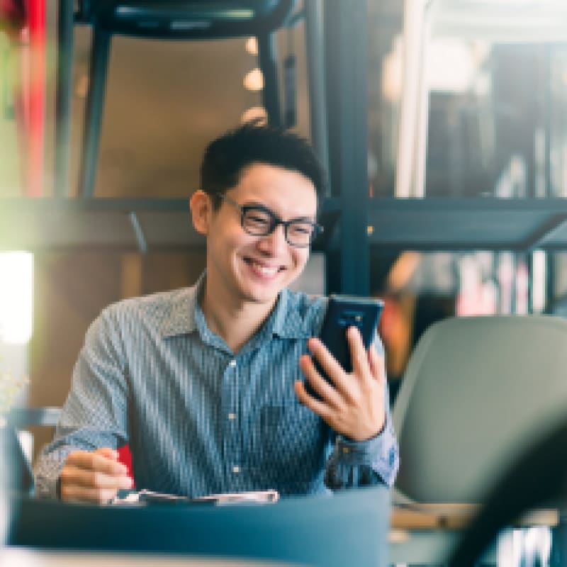 smiling man