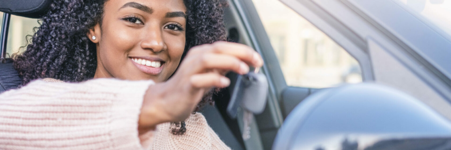 Arval release business woman holding key arval release business
